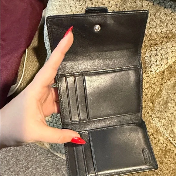 Black COACH Patterned Wallet - Picture 2 of 4